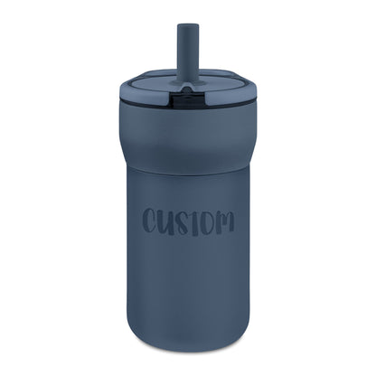 Kids Leakproof Straw Tumbler — 12oz Engraved Personalized Water Bottle