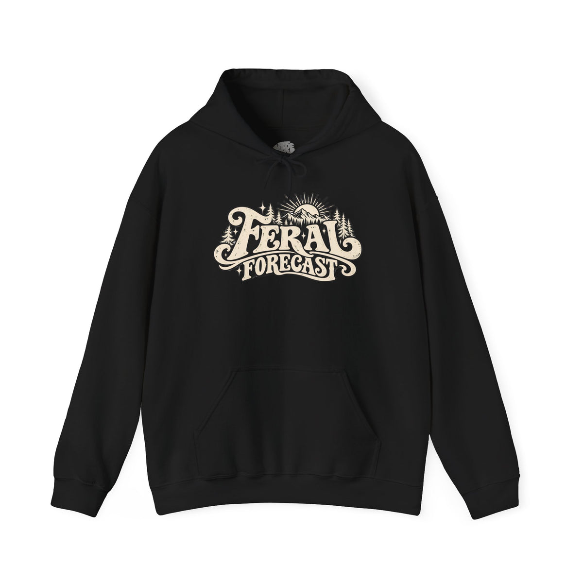 Feral Forecast hoodie | Retro sun illustration, nature-inspired design
