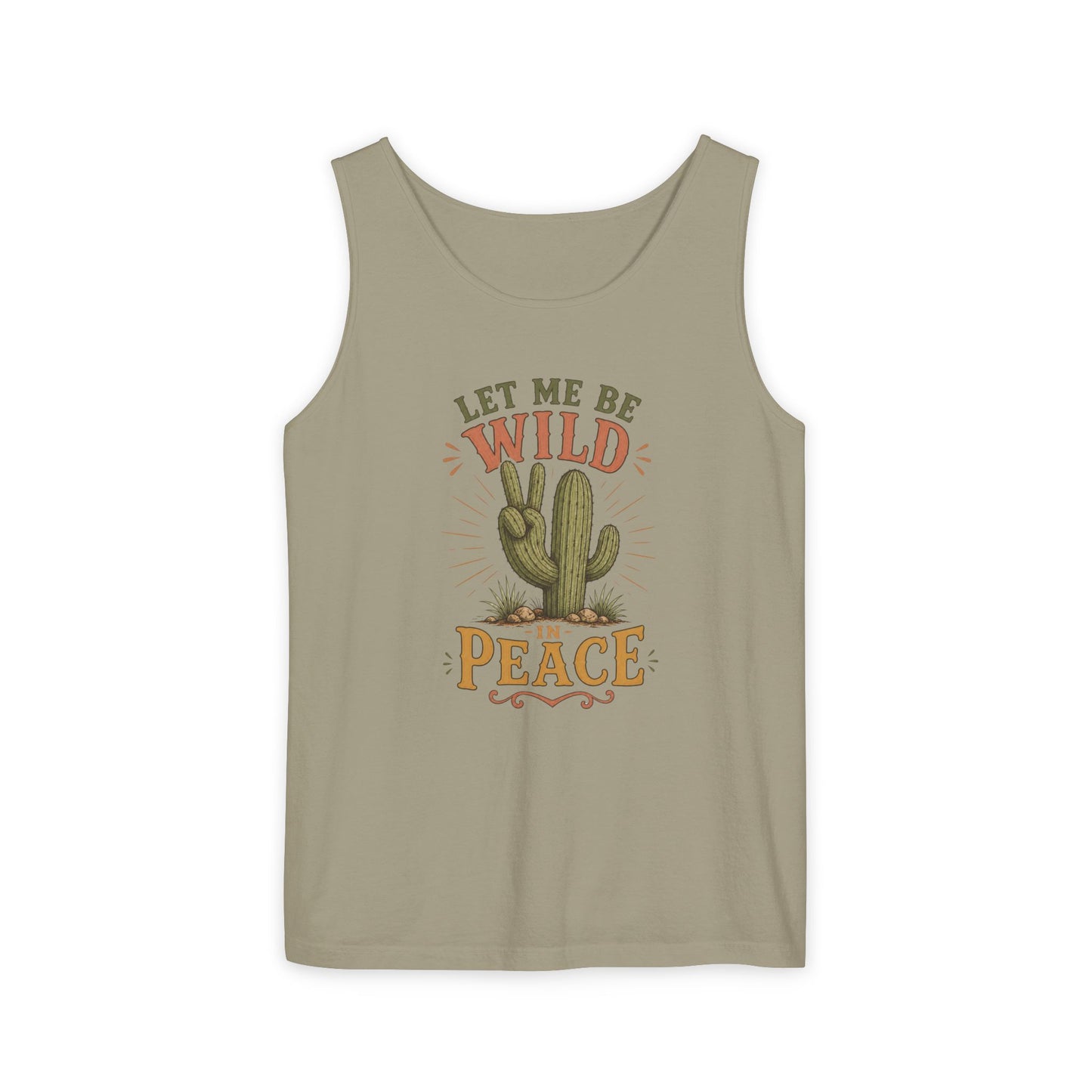 Let Me Be Wild in Peace Cactus Tank Top