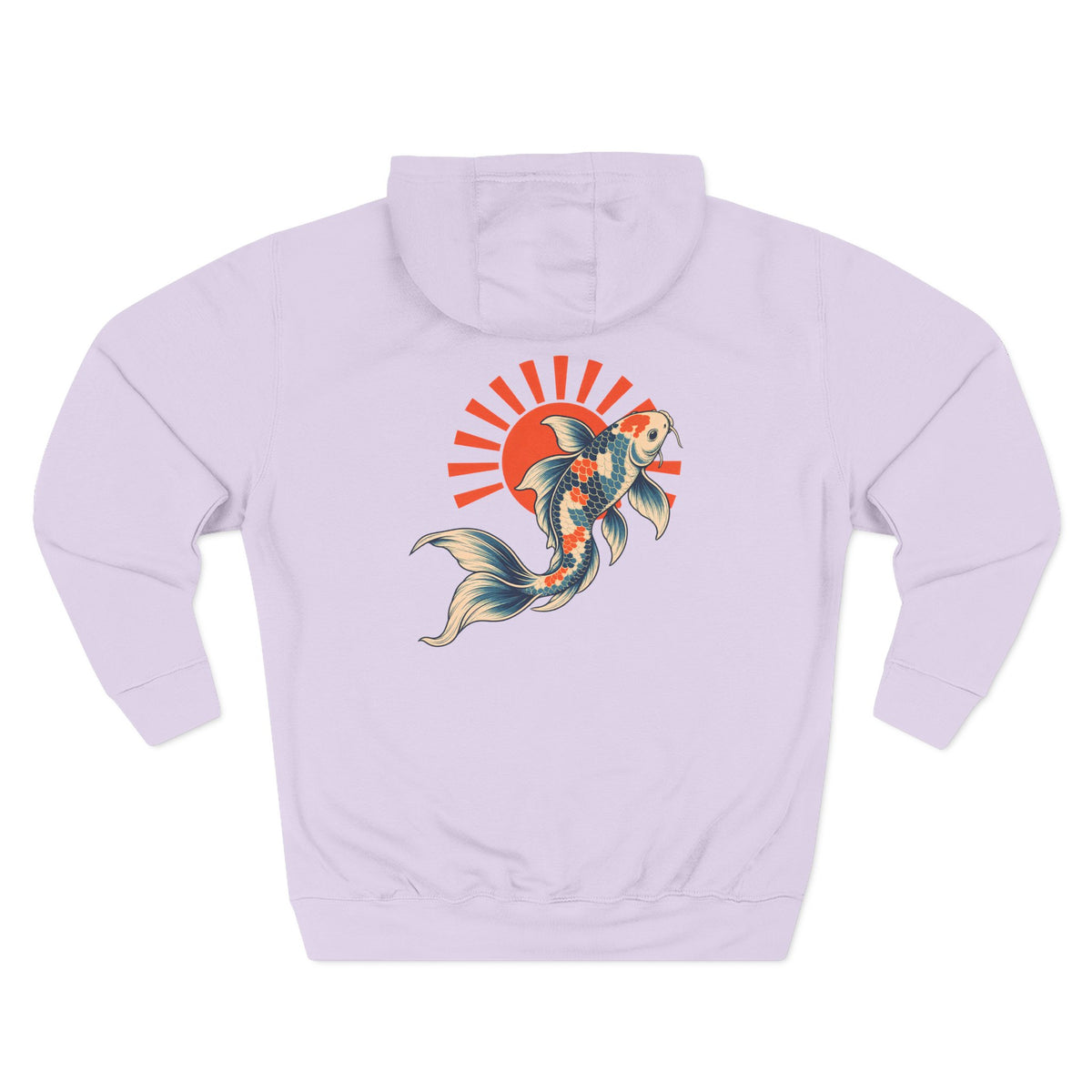 Koi Fish Rising Sun Hoodie | Japanese Koi Graphic Pullover