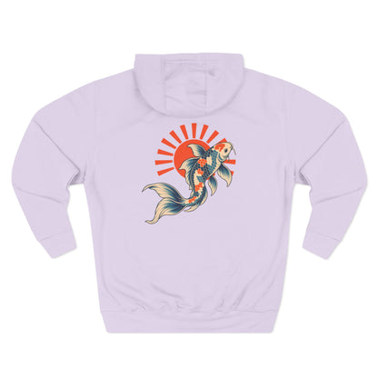 Koi Fish Rising Sun Hoodie | Japanese Koi Graphic Pullover