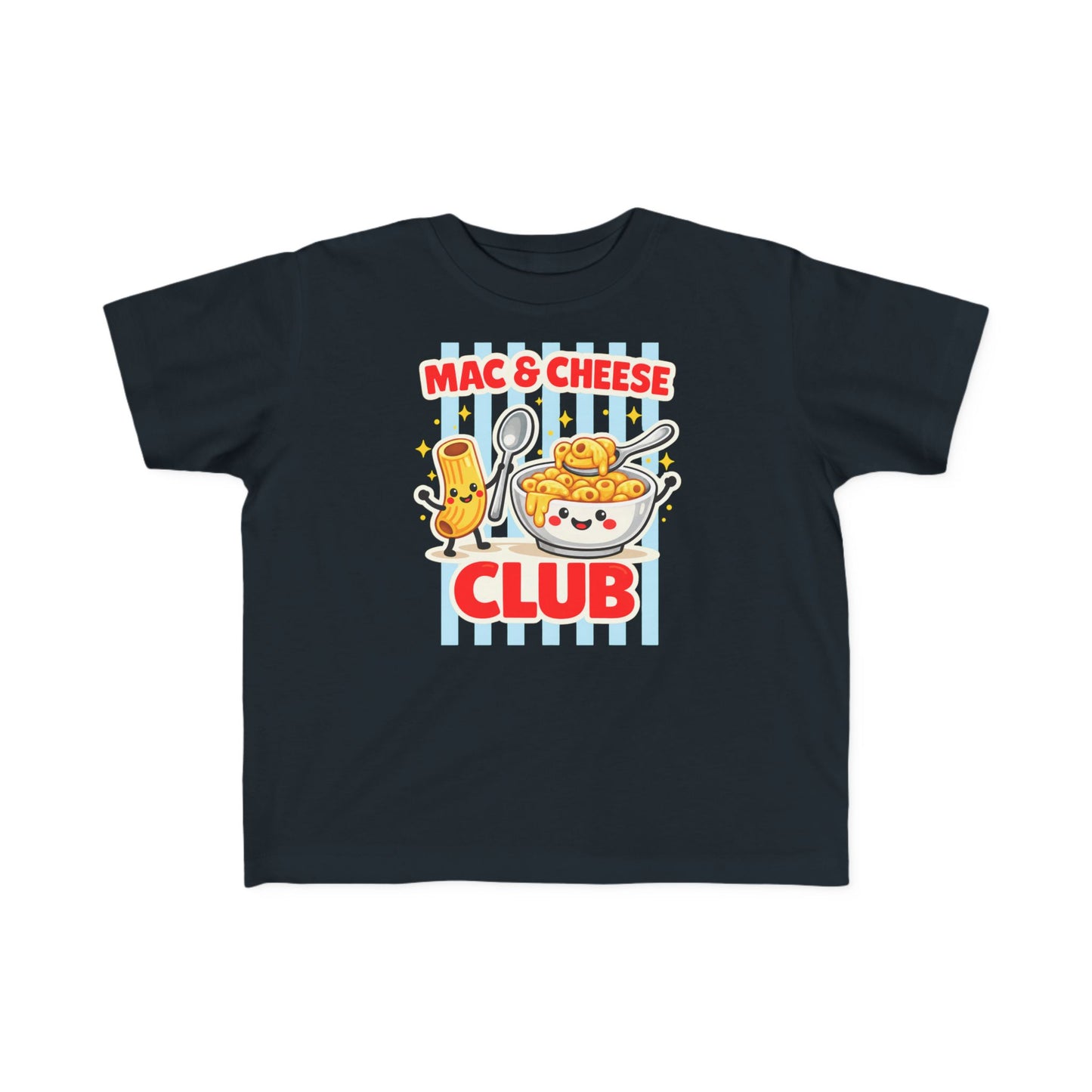 Mac & Cheese Club Toddler Tee — Cute Kids Food Graphic Shirt