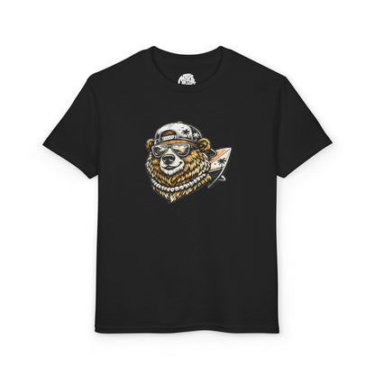 Surfing Bear Youth T-Shirt — Cute Surfing Bear Graphic Tee for Kids