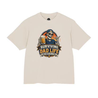 Surviving Dad Life Beer Skeleton Tee | Dad Camping BBQ Father's Day