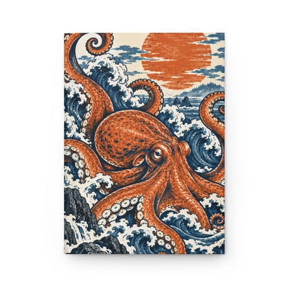 Octopus Wave Illustration Journal | Hardcover Lined Notebook