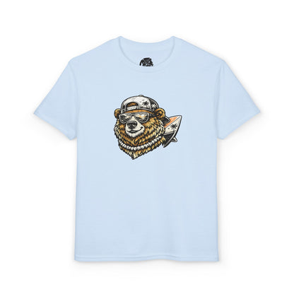 Surfing Bear Youth T-Shirt — Cute Surfing Bear Graphic Tee for Kids