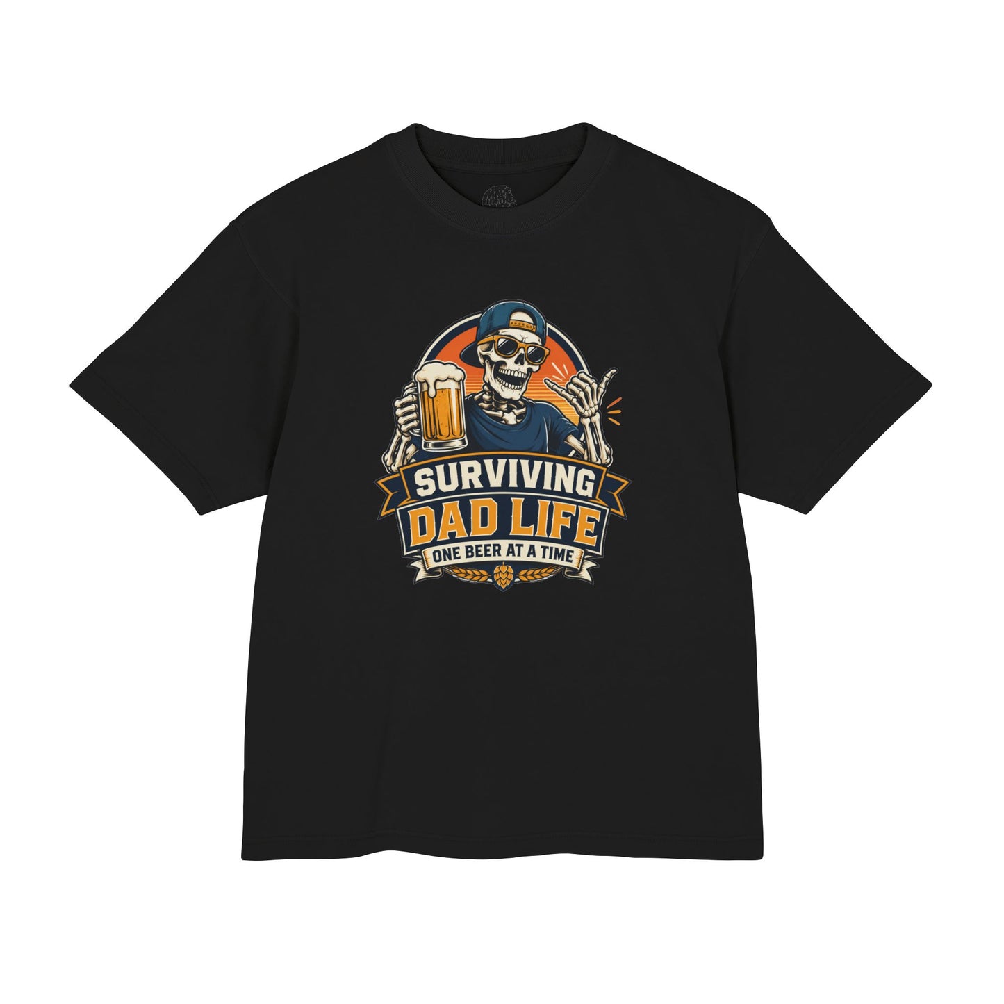Surviving Dad Life Beer Skeleton Tee | Dad Camping BBQ Father's Day