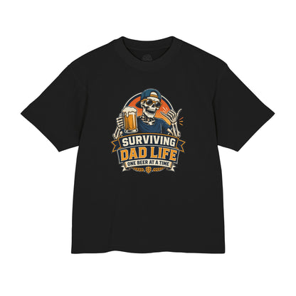 Surviving Dad Life Beer Skeleton Tee | Dad Camping BBQ Father's Day