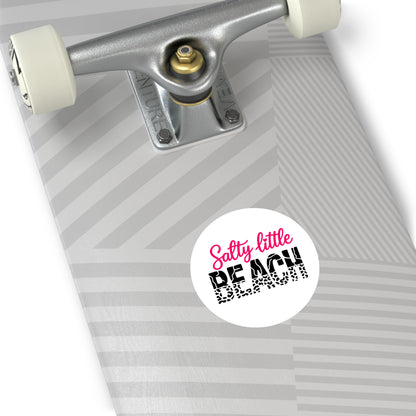 Salty Little Beach Round Sticker | Indoor Outdoor