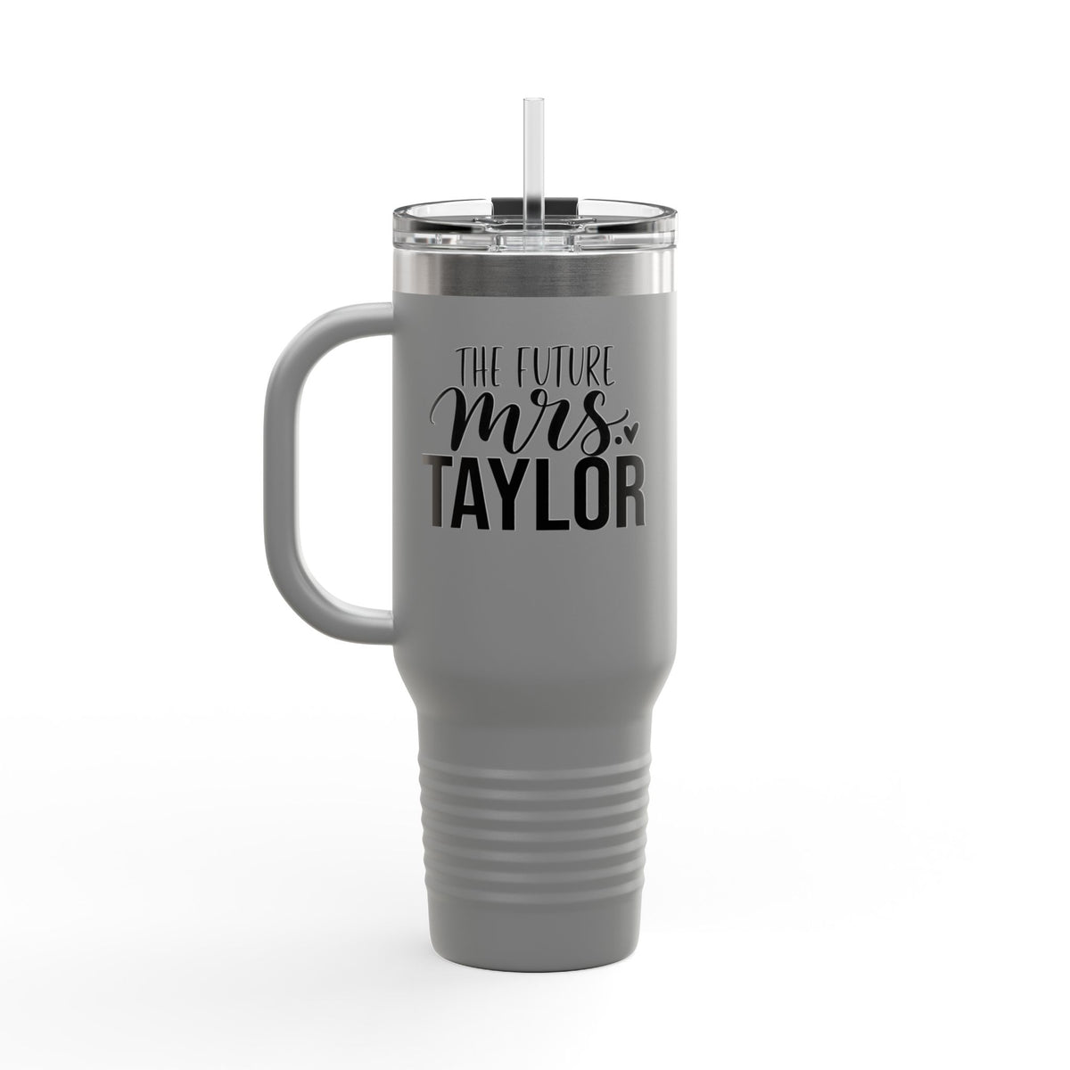 40oz Insulated Travel Mug — “The Future Mrs. Taylor” Bridal Tumbler
