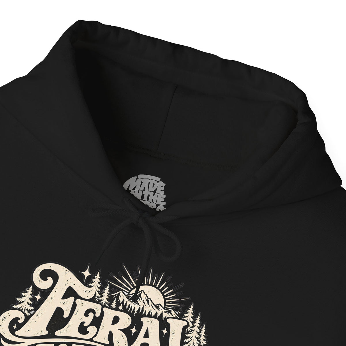 Feral Forecast hoodie | Retro sun illustration, nature-inspired design