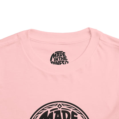 Made in the Pines Toddler Tee — Pine Tree Badge Shirt