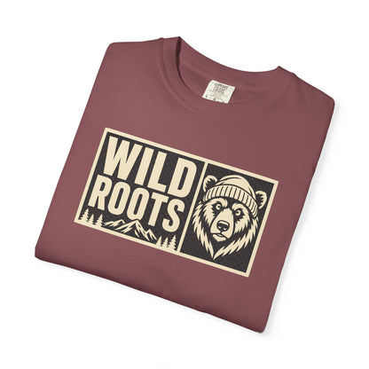 Wild Roots Bear Logo T-Shirt | Mountain Nature Outdoors, Comfort Colors