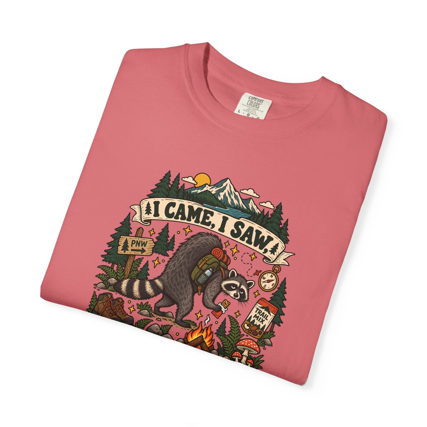 T-Shirt - 'I Came, I Saw, I Needed a Snack' Bear Camping Graphic