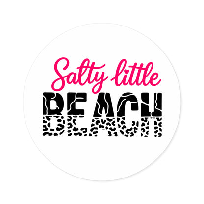 Salty Little Beach Round Sticker | Indoor Outdoor