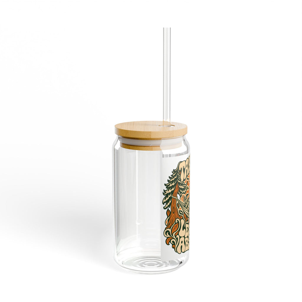 16oz Sipper Glass – 'Taking a Leaf of Absence' Retro Nature Design