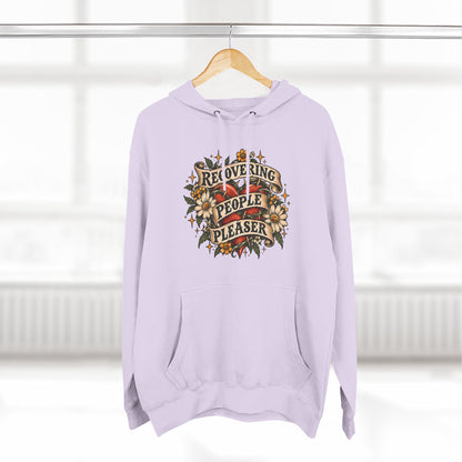 Recovering People Pleaser Hoodie — Vintage Floral Self-Care Pullover