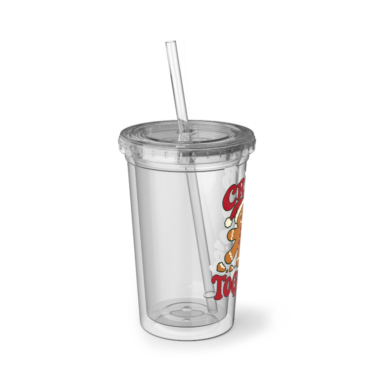 Crumb Together Gingerbread Couple Acrylic Cup | Holiday Christmas Tumbler