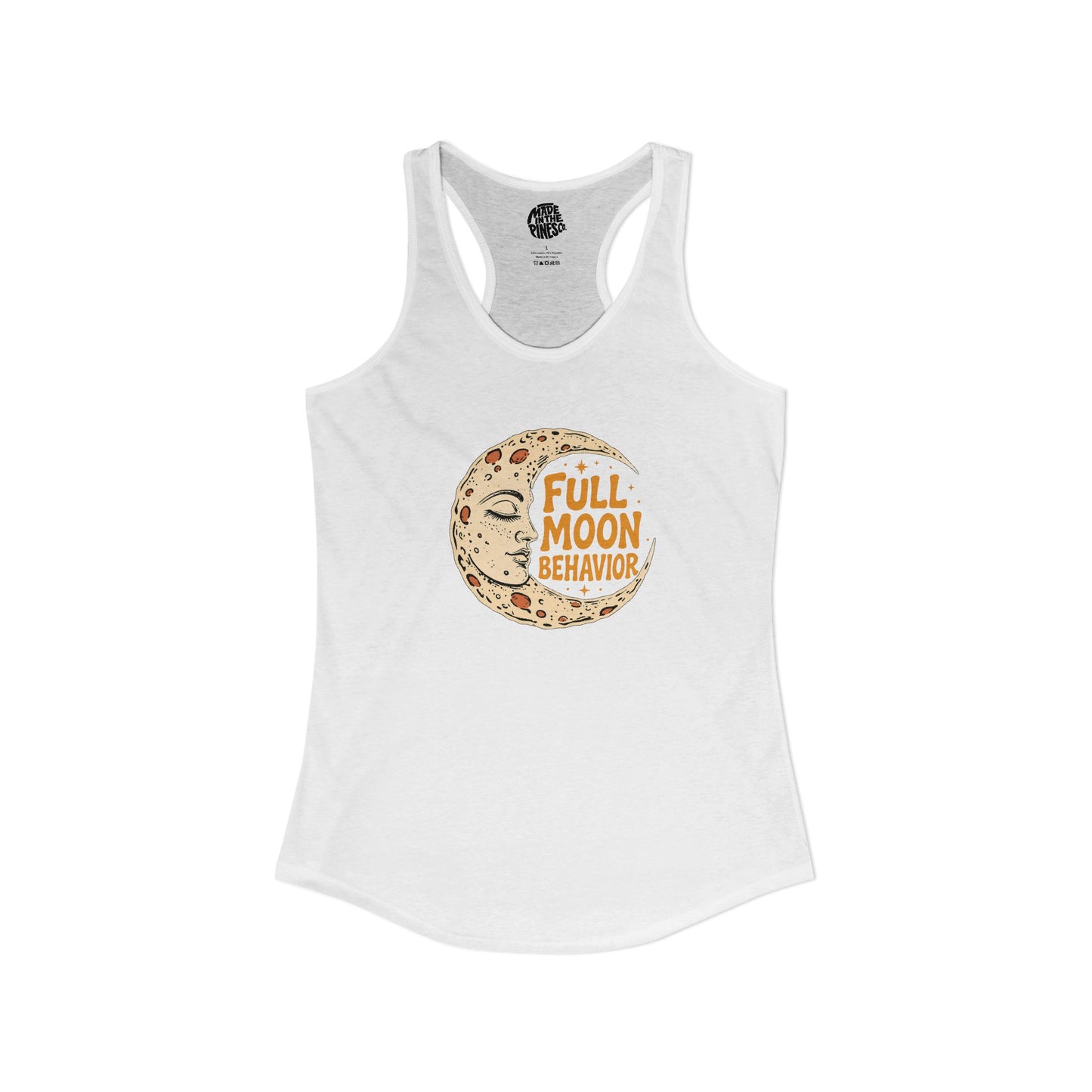 Full Moon Behavior racerback tank