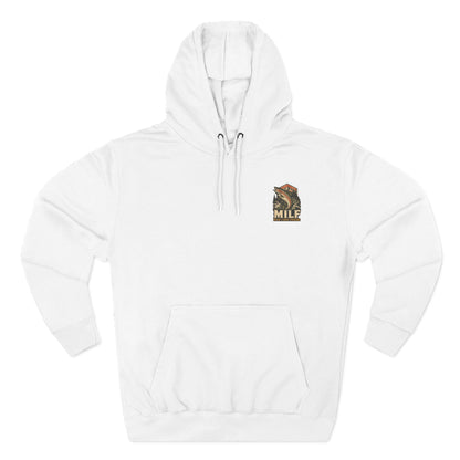 Fishing Hoodie — 'MILF (Man I Love Fishing)' Retro Trout Graphic