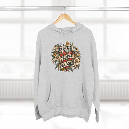Recovering People Pleaser Hoodie — Vintage Floral Self-Care Pullover