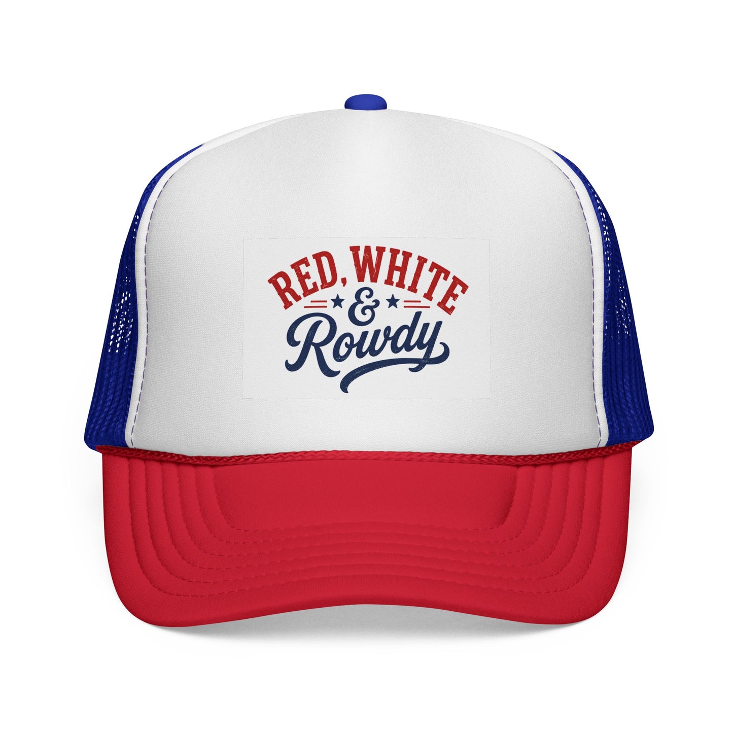 Red, White & Rowdy Trucker Cap | Patriotic Fourth of July Mesh Hat