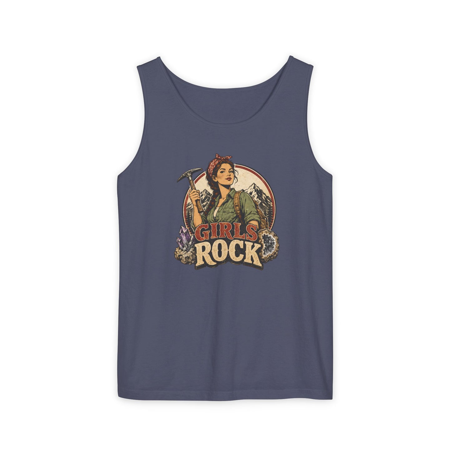 Girls Rock Rockhounding Vintage Woman tank top | Rockhound Fossil Mineral Collector
