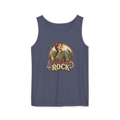 Girls Rock Rockhounding Vintage Woman tank top | Rockhound Fossil Mineral Collector