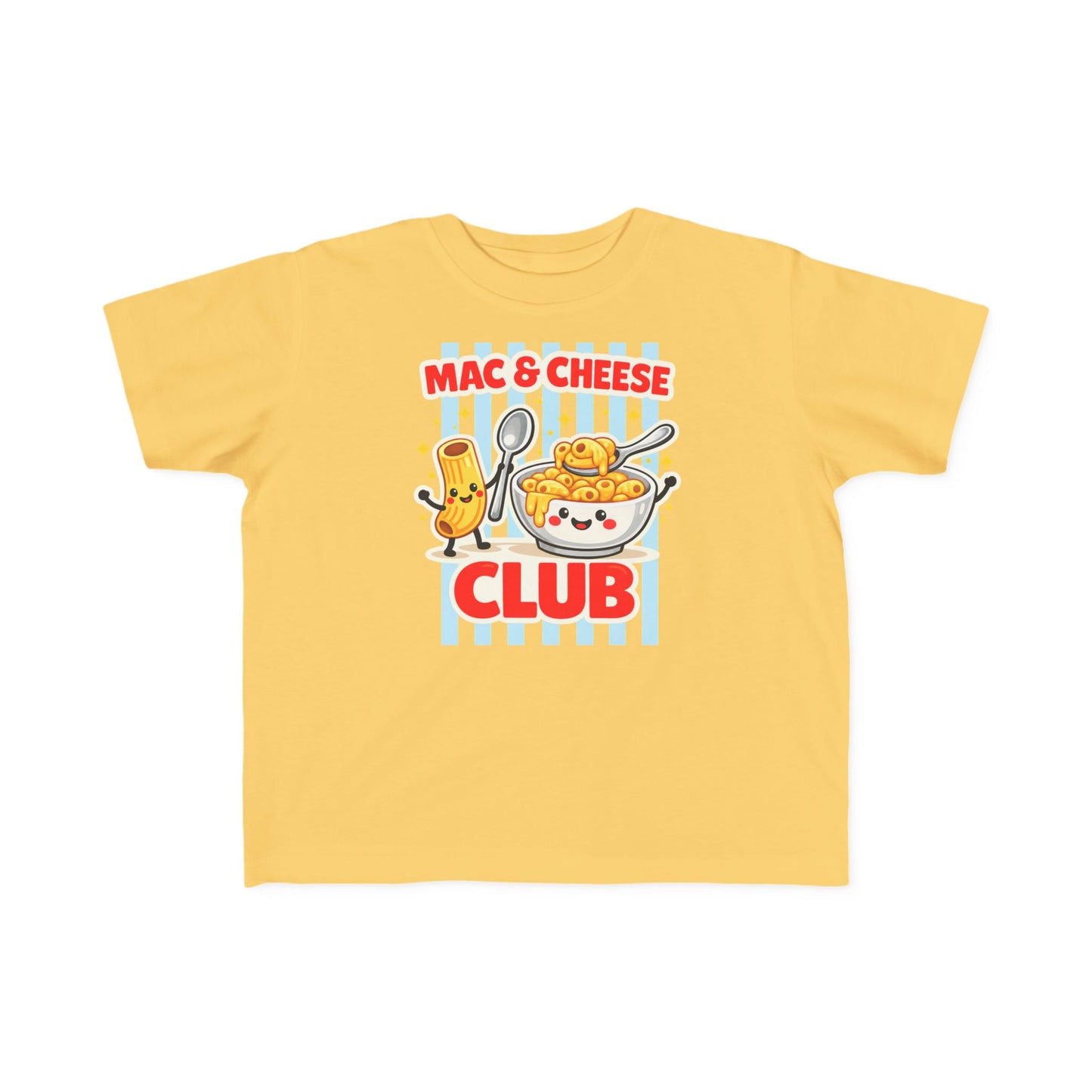 Mac & Cheese Club Toddler Tee — Cute Kids Food Graphic Shirt