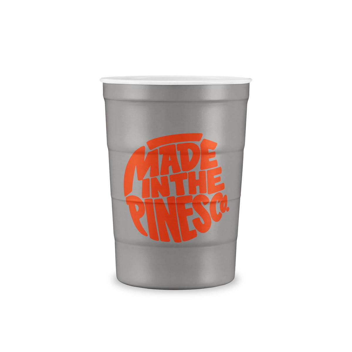 Recyclable Steel Cup — 'Made in the Pines' Eco Metal Party Cup