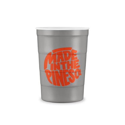 Recyclable Steel Cup — 'Made in the Pines' Eco Metal Party Cup