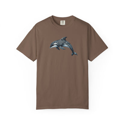 Tribal Orca Dolphin Nautical Whale Art T-shirt
