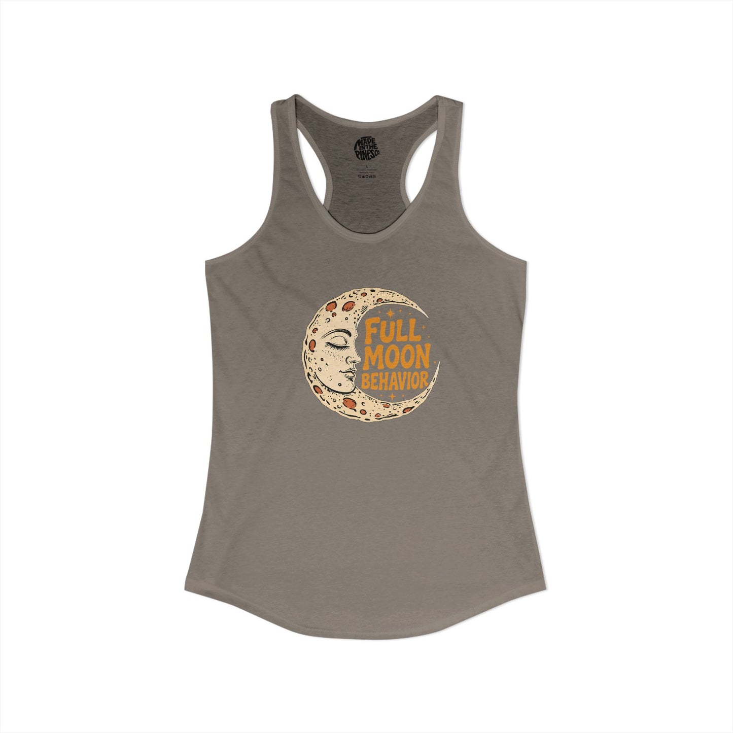 Full Moon Behavior racerback tank