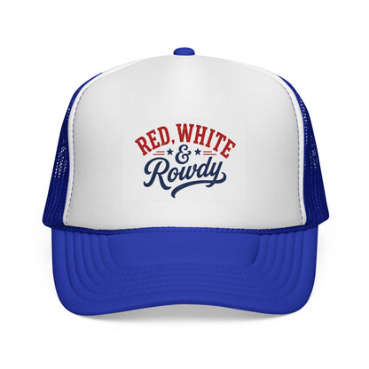 Red, White & Rowdy Trucker Cap | Patriotic Fourth of July Mesh Hat