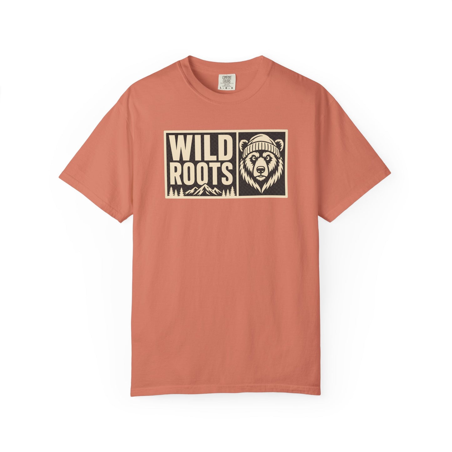 Wild Roots Bear Logo T-Shirt | Mountain Nature Outdoors, Comfort Colors
