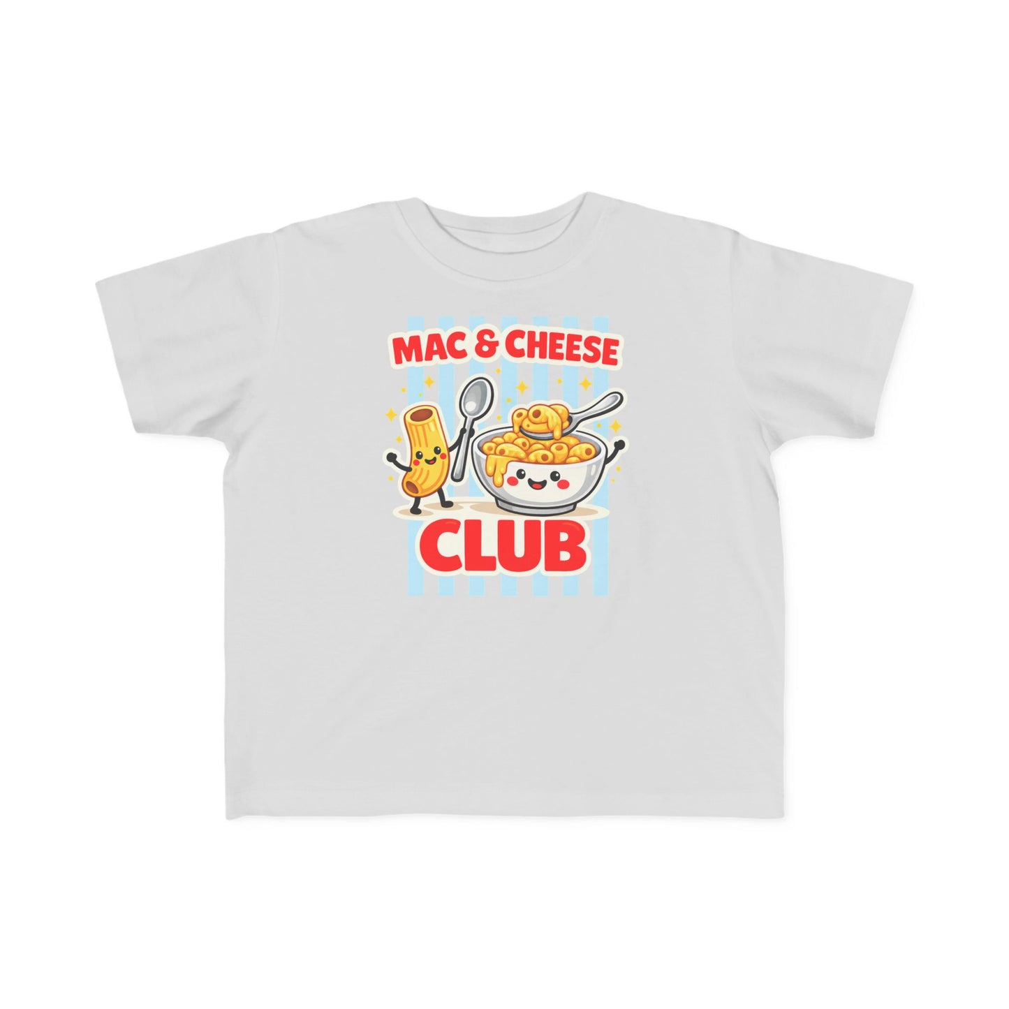 Mac & Cheese Club Toddler Tee — Cute Kids Food Graphic Shirt