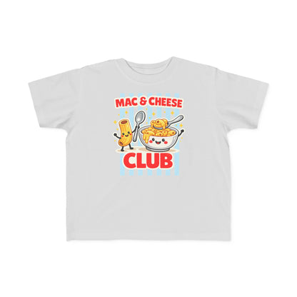 Mac & Cheese Club Toddler Tee — Cute Kids Food Graphic Shirt