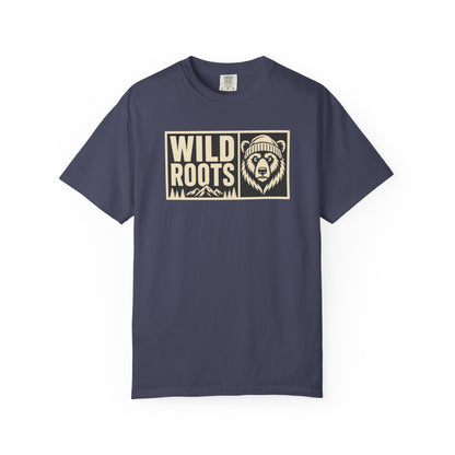 Wild Roots Bear Logo T-Shirt | Mountain Nature Outdoors, Comfort Colors