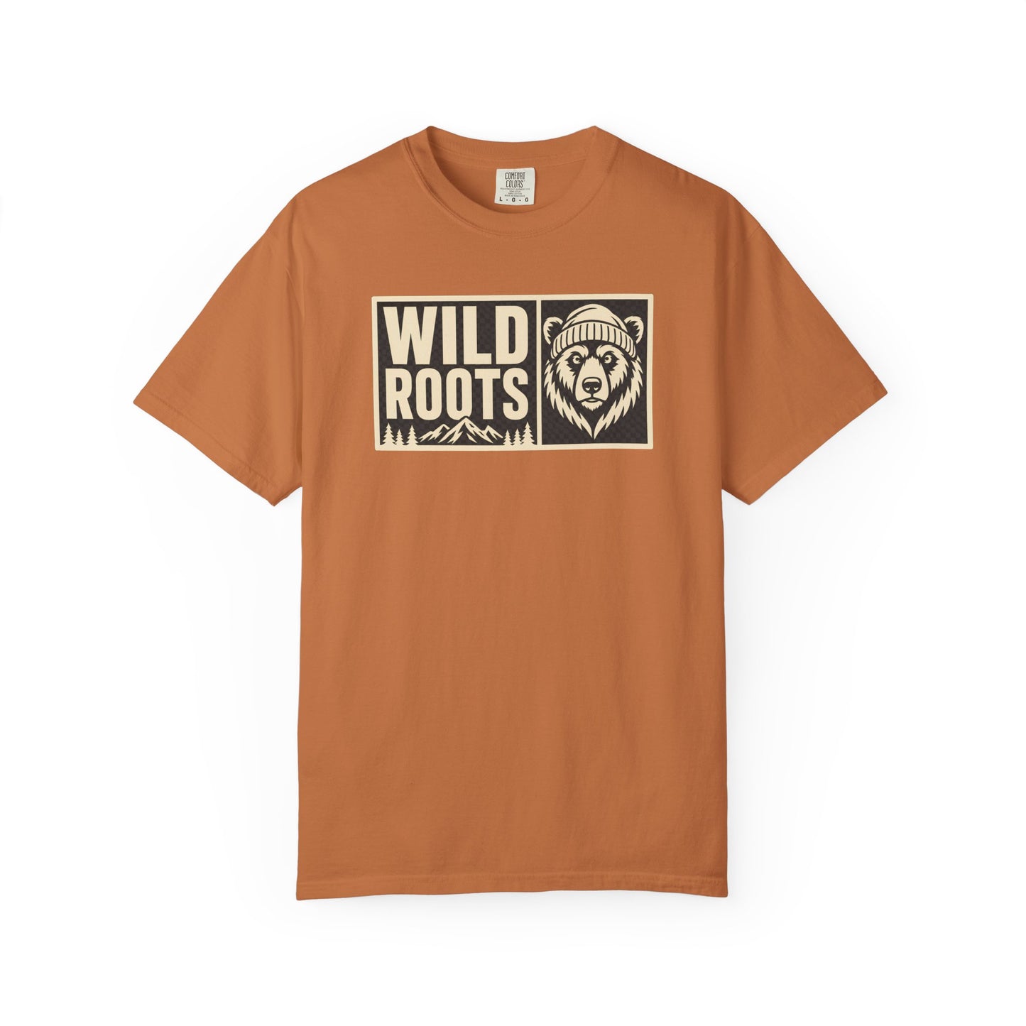 Wild Roots Bear Logo T-Shirt | Mountain Nature Outdoors, Comfort Colors