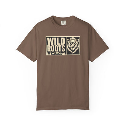 Wild Roots Bear Logo T-Shirt | Mountain Nature Outdoors, Comfort Colors