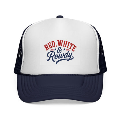 Red, White & Rowdy Trucker Cap | Patriotic Fourth of July Mesh Hat