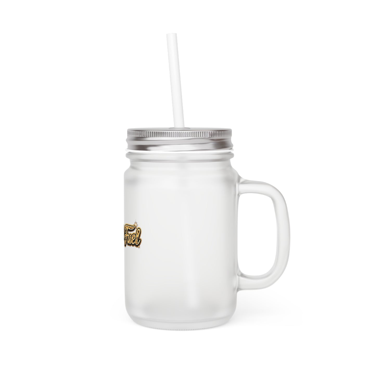 Mason Jar Tumbler – Mimi Fuel Logo Glass Jar with Lid & Straw
