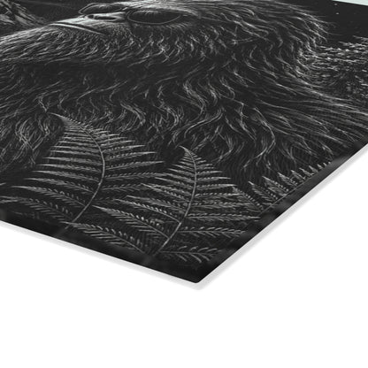 Glass Cutting Board — Sasquatch Forest Moon Design