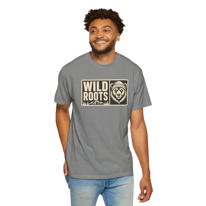 Wild Roots Bear Logo T-Shirt | Mountain Nature Outdoors, Comfort Colors