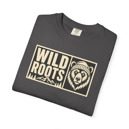 Wild Roots Bear Logo T-Shirt | Mountain Nature Outdoors, Comfort Colors