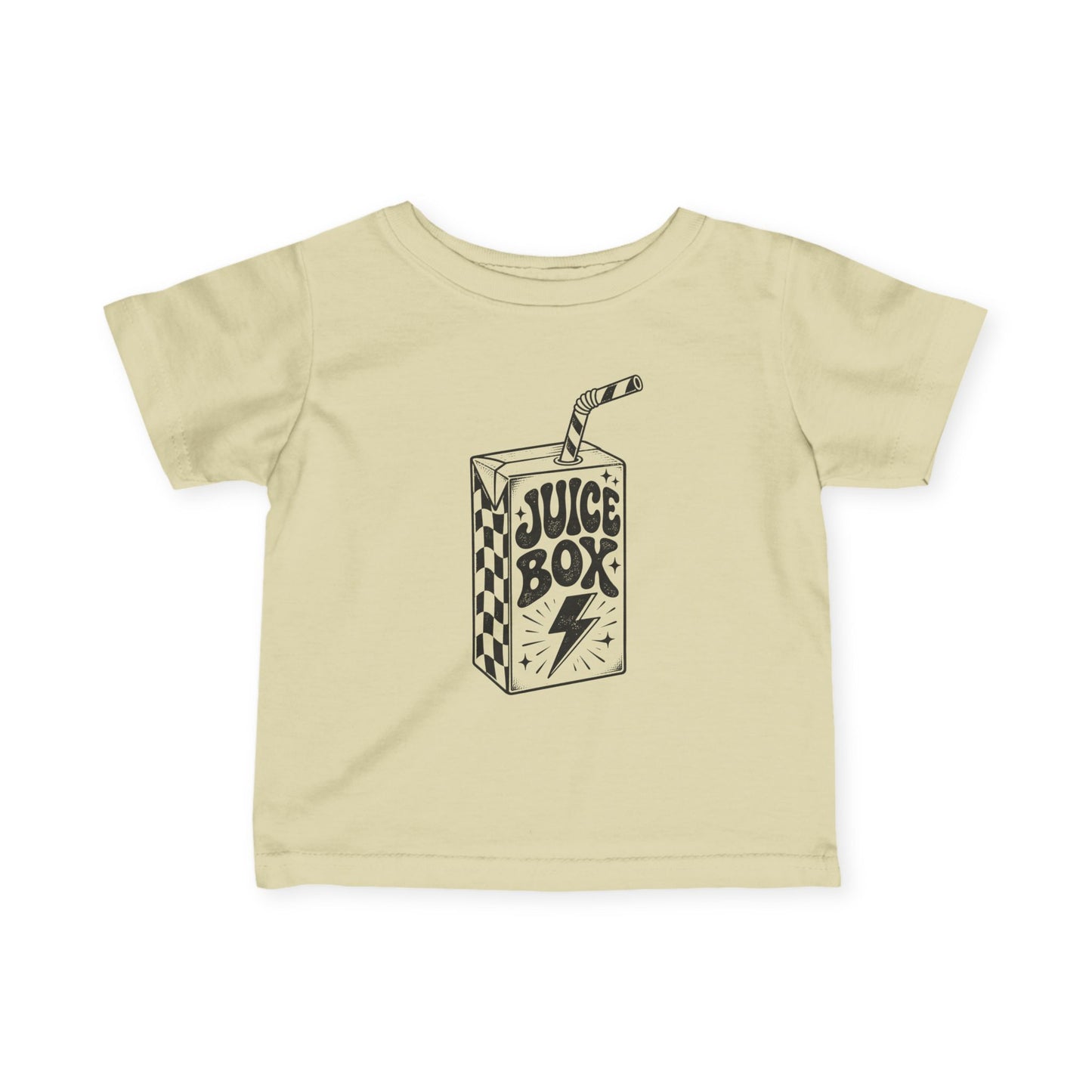Infant Tee — 'Juice Box' Retro Sketch Baby T‑Shirt