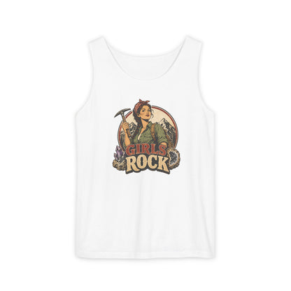 Girls Rock Rockhounding Vintage Woman tank top | Rockhound Fossil Mineral Collector