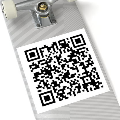 QR Code Square Sticker | Custom scannable label, Indoor Outdoor vinyl