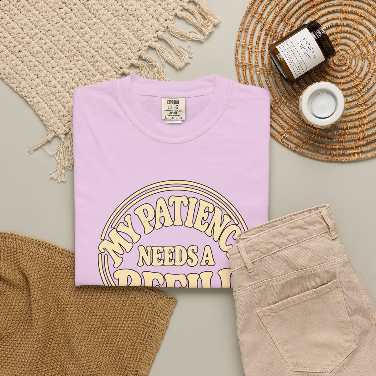 T-Shirt — “My Patience Needs a Refill” Retro Graphic Tee