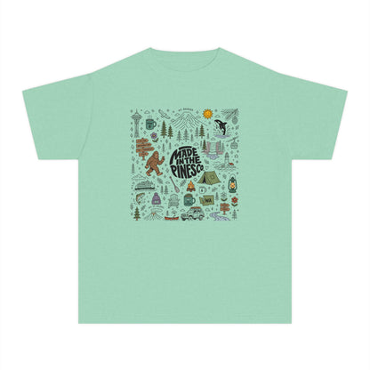 Pacific Northwest Pines Doodle Youth Tee